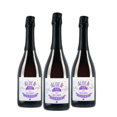 Pack de 3 Botellas | Aldea 0,0 – ROSÉ Frizzante variedad Syrah